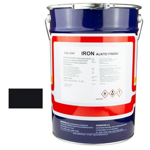IRON ALKYD FINISH ΒΕΡΝΙΚΟΧΡΩΜΑ ΜΑΥΡΟ RAL-9005 20lt MAT