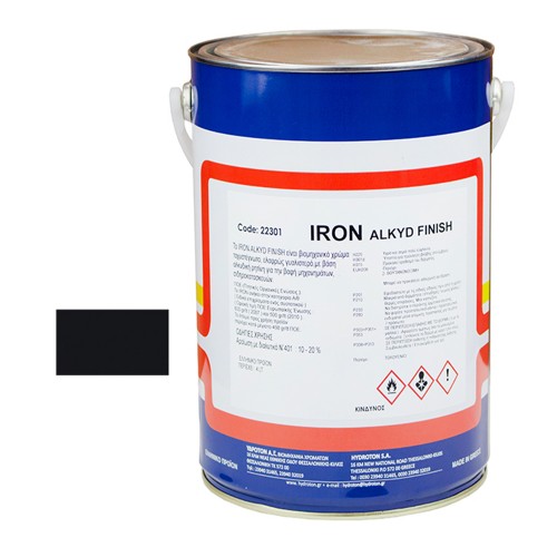 IRON ALKYD FINISH ΒΕΡΝΙΚΟΧΡΩΜΑ ΜΑΥΡΟ RAL-9005 4lt MAT