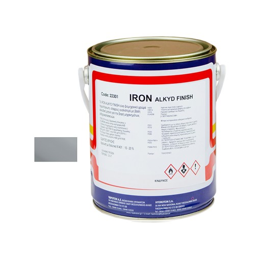 IRON ALKYD FINISH ΒΕΡΝΙΚΟΧΡΩΜΑ ΓΚΡΙ RAL-7040 2,5lt ΓΥΑΛΙΣΤΕΡΟ
