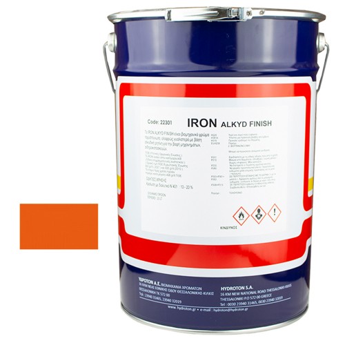 IRON ALKYD FINISH ΒΕΡΝΙΚΟΧΡΩΜΑ ΠΟΡΤΟΚΑΛΙ RAL-2004 20lt ΓΥΑΛΙΣΤΕΡΟ