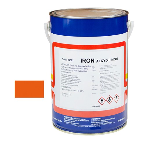 IRON ALKYD FINISH ΒΕΡΝΙΚΟΧΡΩΜΑ ΠΟΡΤΟΚΑΛΙ RAL-2004 4lt ΓΥΑΛΙΣΤΕΡΟ
