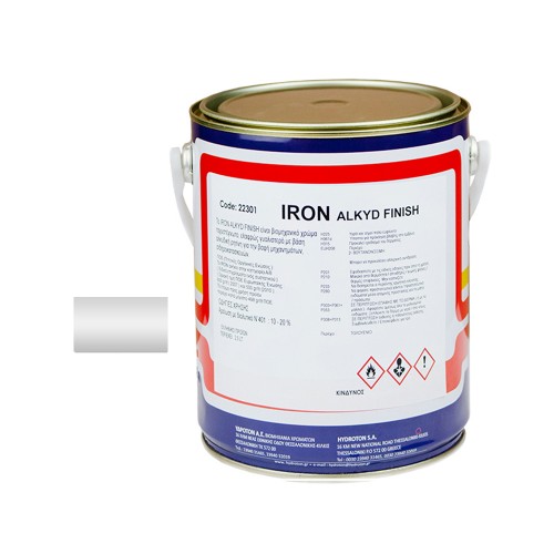 IRON ALKYD FINISH ΒΕΡΝΙΚΟΧΡΩΜΑ ΑΣΗΜΙ RAL-9006 2,5lt ΓΥΑΛΙΣΤΕΡΟ