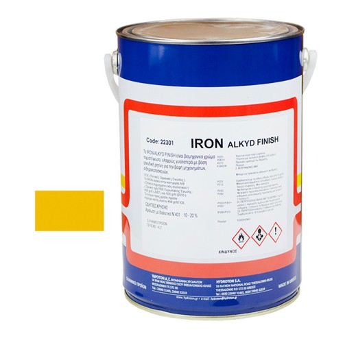IRON ALKYD FINISH ΒΕΡΝΙΚΟΧΡΩΜΑ ΚΙΤΡΙΝΟ RAL-1023 4lt ΓΥΑΛΙΣΤΕΡΟ
