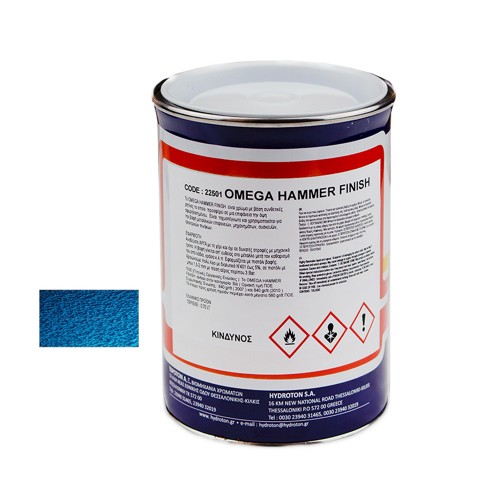 OMEGA HAMMER FINISH ΣΦΥΡΗΛΑΤΟ ΣΚΟΥΡΟ ΜΠΛΕ-803 0,75lt