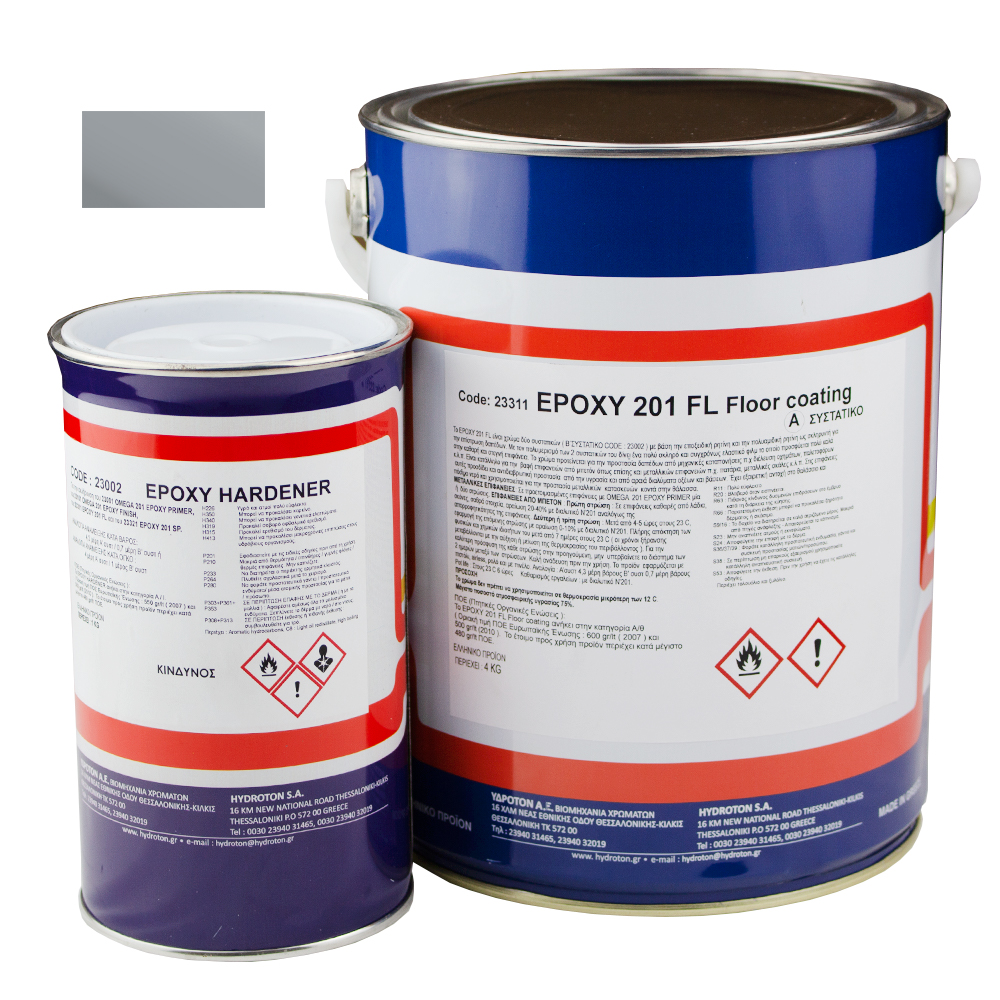 EPOXY 201 FL (Floor coating) ΕΠΟΞΕΙΔΙΚΟ ΧΡΩΜΑ ΔΑΠΕΔΩΝ ΓΚΡΙ 5,05Kg