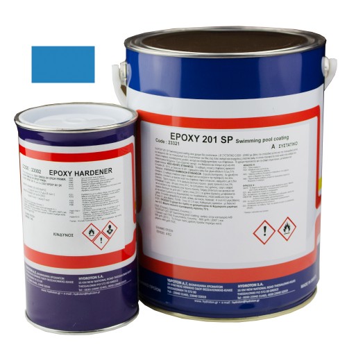 EPOXY 201 SP (Swimming pool coating) ΕΠΟΞΕΙΔΙΚΟ ΧΡΩΜΑ ΠΙΣΙΝΑΣ ΓΑΛΑΖΙΟ 5Kg