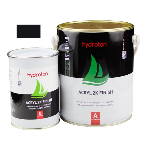 ACRYL 2K FINISH ΑΚΡΥΛΙΚΟ ΧΡΩΜΑ ΠΟΛΥΟΥΡΕΘΑΝΗΣ 2 ΣΥΣΤΑΤΙΚΩΝ ΜΑΥΡΟ RAL-9005 2,5lt ΓΥΑΛΙΣΤΕΡΟ