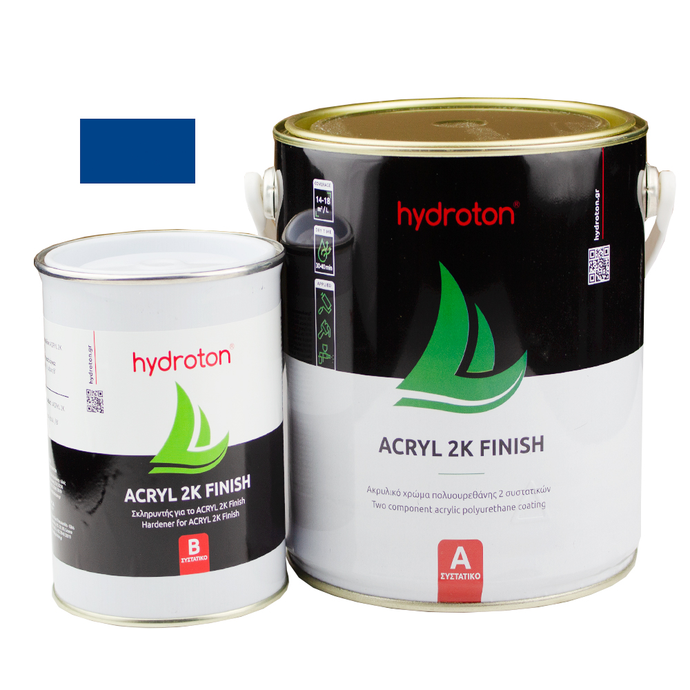 ACRYL 2K FINISH ΑΚΡΥΛΙΚΟ ΧΡΩΜΑ ΠΟΛΥΟΥΡΕΘΑΝΗΣ 2 ΣΥΣΤΑΤΙΚΩΝ ΜΠΛΕ RAL-5005 2,5lt ΓΥΑΛΙΣΤΕΡΟ