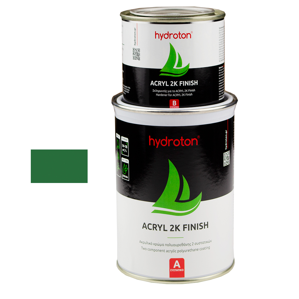 ACRYL 2K FINISH ΑΚΡΥΛΙΚΟ ΧΡΩΜΑ ΠΟΛΥΟΥΡΕΘΑΝΗΣ 2 ΣΥΣΤΑΤΙΚΩΝ ΠΡΑΣΙΝΟ RAL-6001 0,937lt ΓΥΑΛΙΣΤΕΡΟ