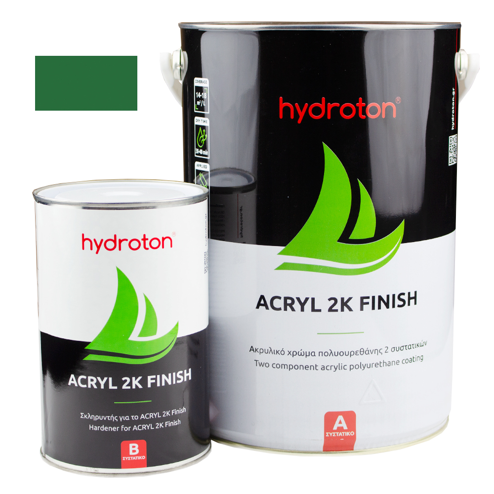 ACRYL 2K FINISH ΑΚΡΥΛΙΚΟ ΧΡΩΜΑ ΠΟΛΥΟΥΡΕΘΑΝΗΣ 2 ΣΥΣΤΑΤΙΚΩΝ ΠΡΑΣΙΝΟ RAL-6001 5lt ΓΥΑΛΙΣΤΕΡΟ