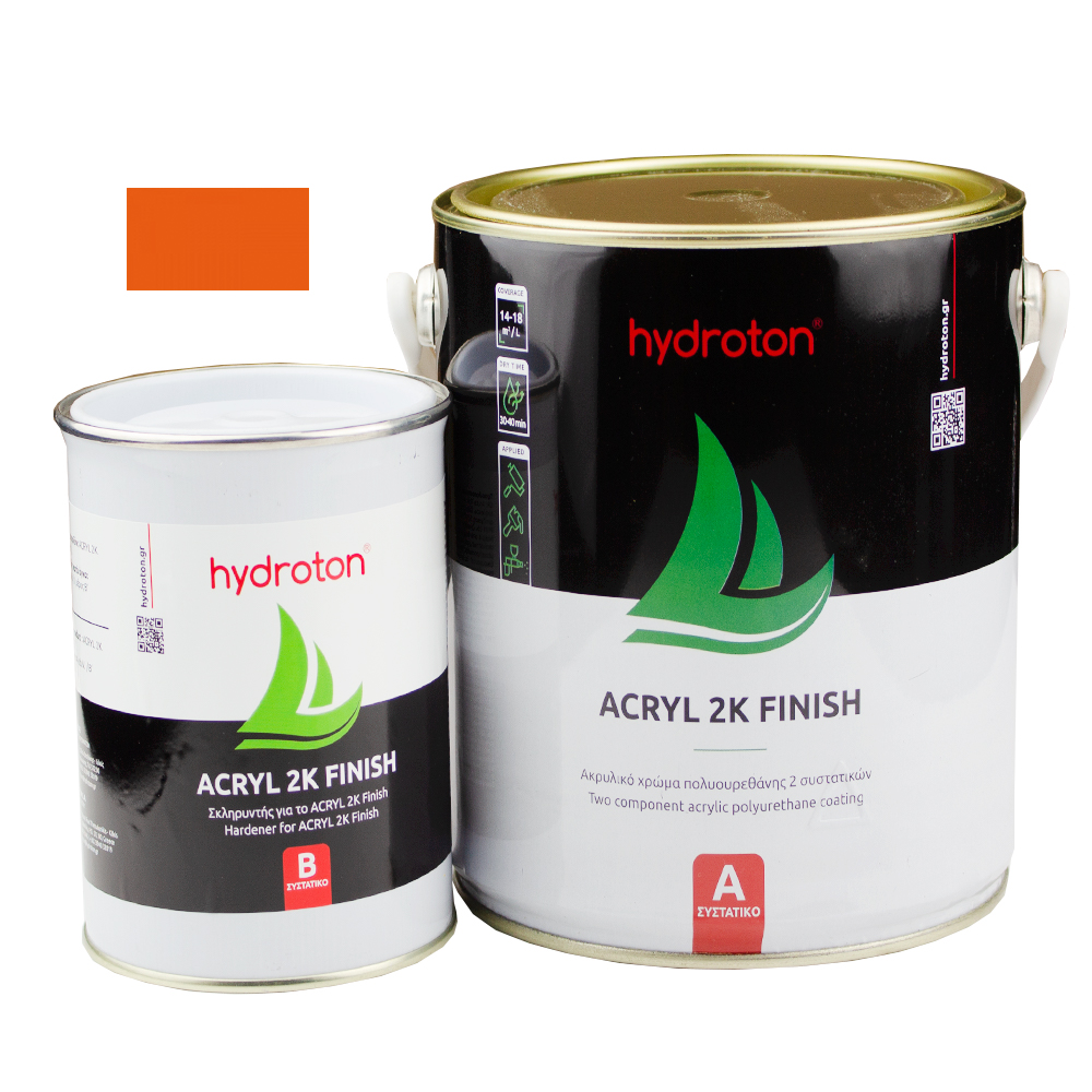 ACRYL 2K FINISH ΑΚΡΥΛΙΚΟ ΧΡΩΜΑ ΠΟΛΥΟΥΡΕΘΑΝΗΣ 2 ΣΥΣΤΑΤΙΚΩΝ ΠΟΡΤΟΚΑΛΙ RAL-2004 2,5lt ΓΥΑΛΙΣΤΕΡΟ