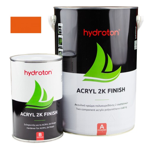 ACRYL 2K FINISH ΑΚΡΥΛΙΚΟ ΧΡΩΜΑ ΠΟΛΥΟΥΡΕΘΑΝΗΣ 2 ΣΥΣΤΑΤΙΚΩΝ ΠΟΡΤΟΚΑΛΙ RAL-2004 5lt ΓΥΑΛΙΣΤΕΡΟ