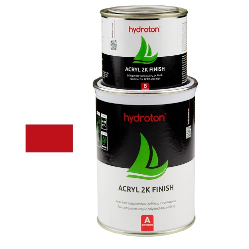 ACRYL 2K FINISH ΑΚΡΥΛΙΚΟ ΧΡΩΜΑ ΠΟΛΥΟΥΡΕΘΑΝΗΣ 2 ΣΥΣΤΑΤΙΚΩΝ ΚΟΚΚΙΝΟ RAL-3020 0,937lt ΓΥΑΛΙΣΤΕΡΟ