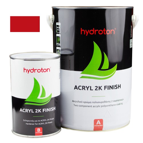 ACRYL 2K FINISH ΑΚΡΥΛΙΚΟ ΧΡΩΜΑ ΠΟΛΥΟΥΡΕΘΑΝΗΣ 2 ΣΥΣΤΑΤΙΚΩΝ ΚΟΚΚΙΝΟ RAL-3020 5lt ΓΥΑΛΙΣΤΕΡΟ