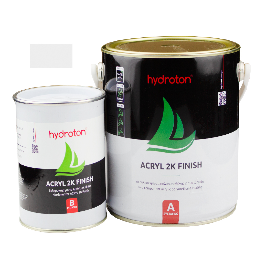 ACRYL 2K FINISH ΑΚΡΥΛΙΚΟ ΧΡΩΜΑ ΠΟΛΥΟΥΡΕΘΑΝΗΣ 2 ΣΥΣΤΑΤΙΚΩΝ ΛΕΥΚΟ RAL-9003 2,5lt ΓΥΑΛΙΣΤΕΡΟ