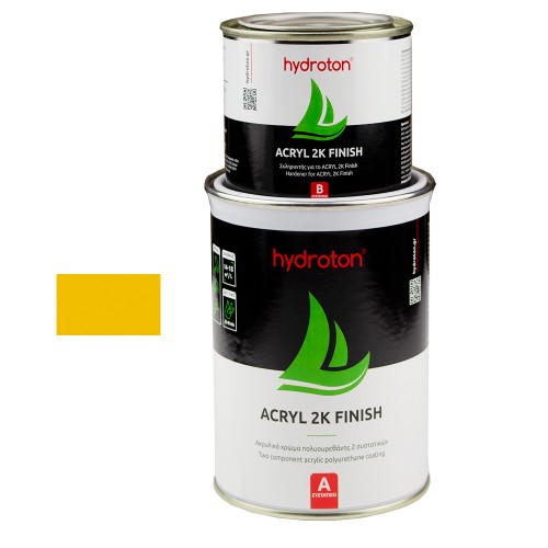 ACRYL 2K FINISH ΑΚΡΥΛΙΚΟ ΧΡΩΜΑ ΠΟΛΥΟΥΡΕΘΑΝΗΣ 2 ΣΥΣΤΑΤΙΚΩΝ ΚΙΤΡΙΝΟ RAL-1023 0,937lt ΓΥΑΛΙΣΤΕΡΟ