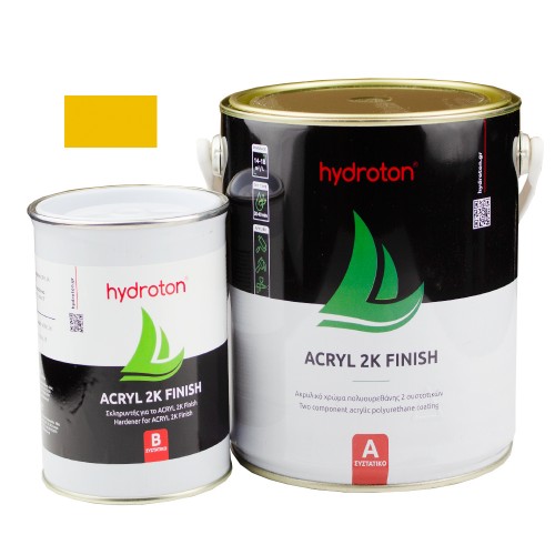 ACRYL 2K FINISH ΑΚΡΥΛΙΚΟ ΧΡΩΜΑ ΠΟΛΥΟΥΡΕΘΑΝΗΣ 2 ΣΥΣΤΑΤΙΚΩΝ ΚΙΤΡΙΝΟ RAL-1023 2,5lt ΓΥΑΛΙΣΤΕΡΟ