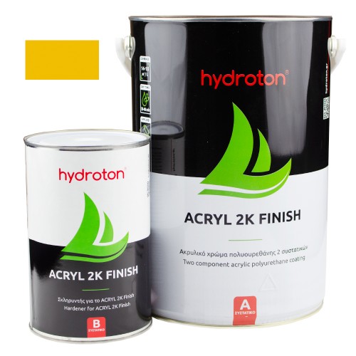 ACRYL 2K FINISH ΑΚΡΥΛΙΚΟ ΧΡΩΜΑ ΠΟΛΥΟΥΡΕΘΑΝΗΣ 2 ΣΥΣΤΑΤΙΚΩΝ ΚΙΤΡΙΝΟ RAL-1023 5lt ΓΥΑΛΙΣΤΕΡΟ