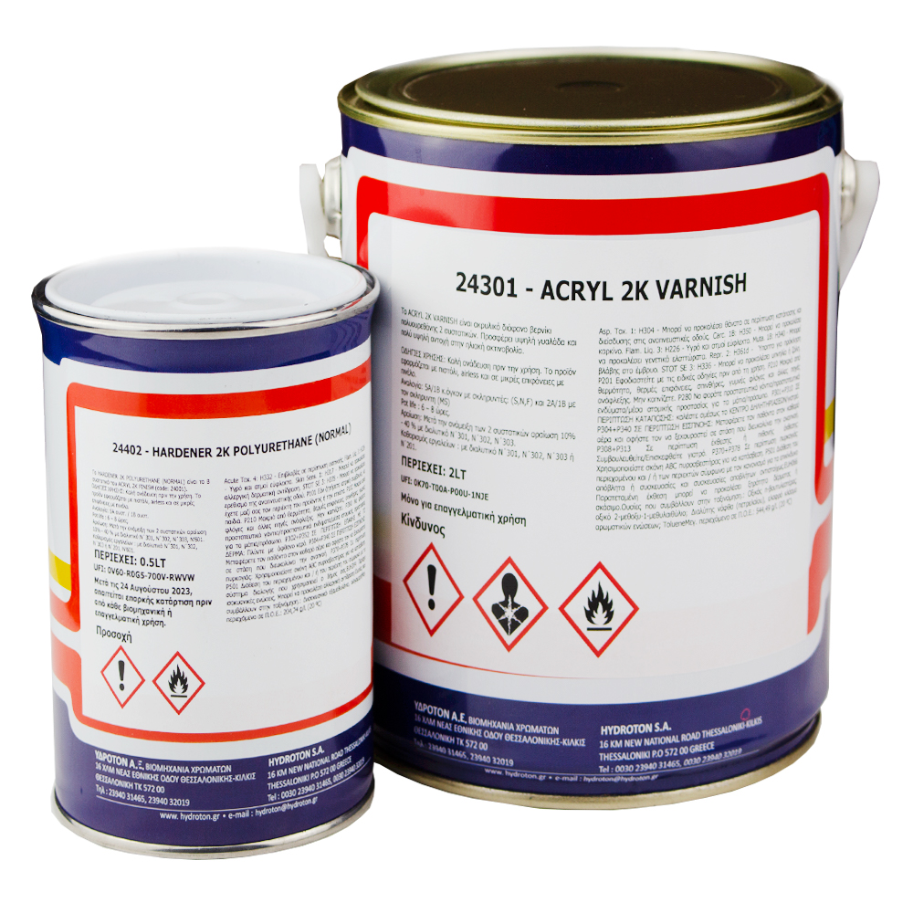 ACRYL 2K VARNISH ΑΚΡΥΛΙΚΟ ΒΕΡΝΙΚΙ 2 ΣΥΣΤΑΤΙΚΩΝ 2,5lt