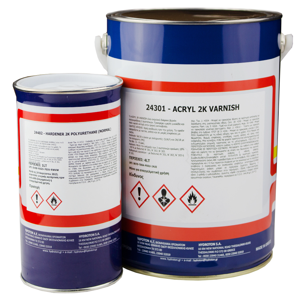 ACRYL 2K VARNISH ΑΚΡΥΛΙΚΟ ΒΕΡΝΙΚΙ 2 ΣΥΣΤΑΤΙΚΩΝ 5lt