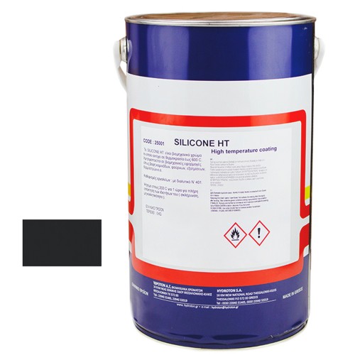 SILICONE HT (High Temperature Coating) ΧΡΩΜΑ ΣΙΛΙΚΟΝΗΣ ΥΨΗΛΗΣ ΘΕΡΜΟΚΡΑΣΙΑΣ ΜΑΥΡΟ5 Kg