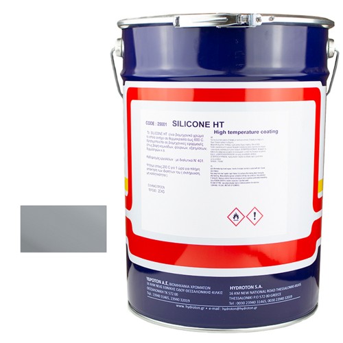 SILICONE HT (High Temperature Coating) ΧΡΩΜΑ ΣΙΛΙΚΟΝΗΣ ΥΨΗΛΗΣ ΘΕΡΜΟΚΡΑΣΙΑΣ ΑΣΗΜΙ 20 Kg