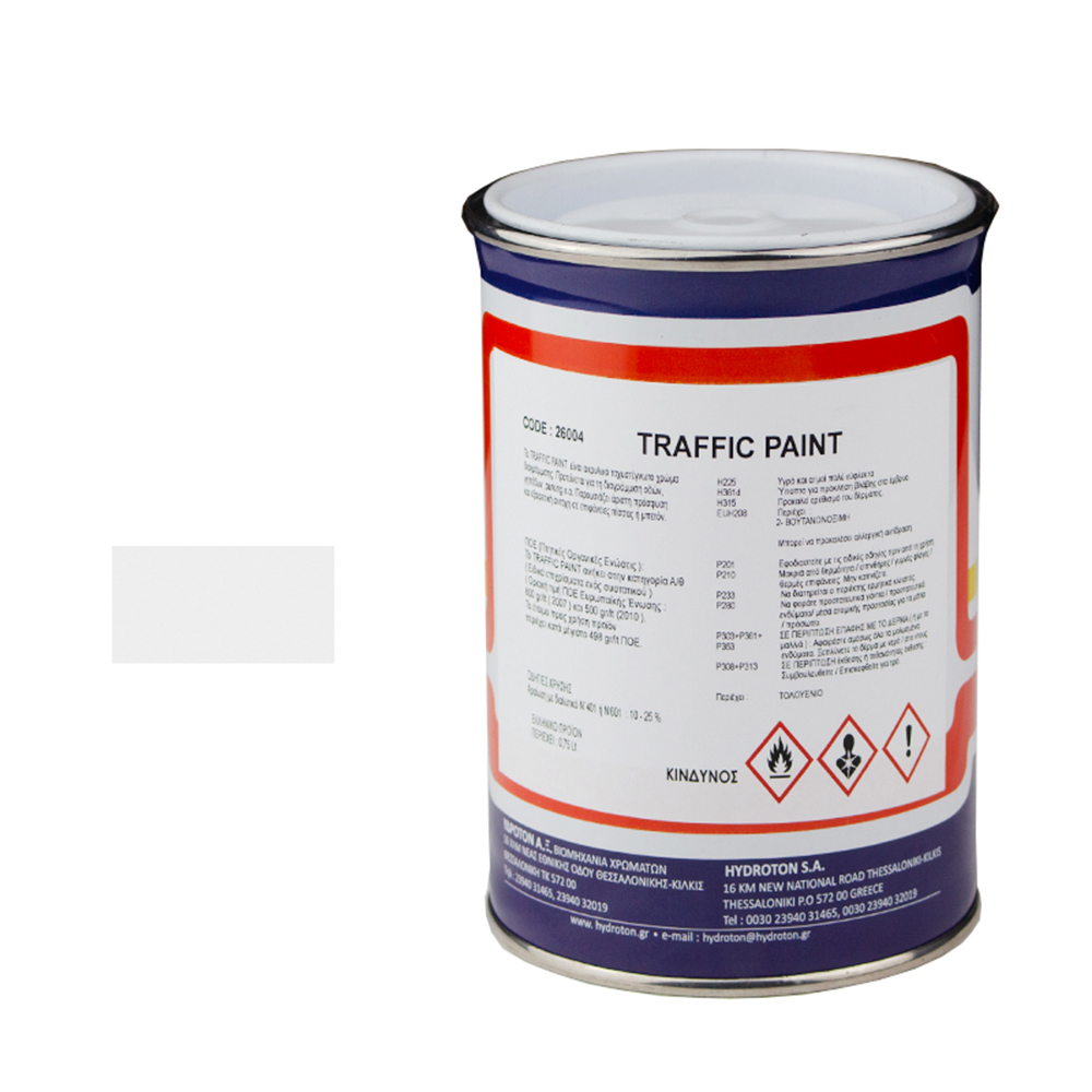 TRAFFIC PAINT ΑΚΡΥΛΙΚΟ ΧΡΩΜΑ ΔΙΑΓΡΑΜΜΙΣΗΣ ΛΕΥΚΟ 0,75lt