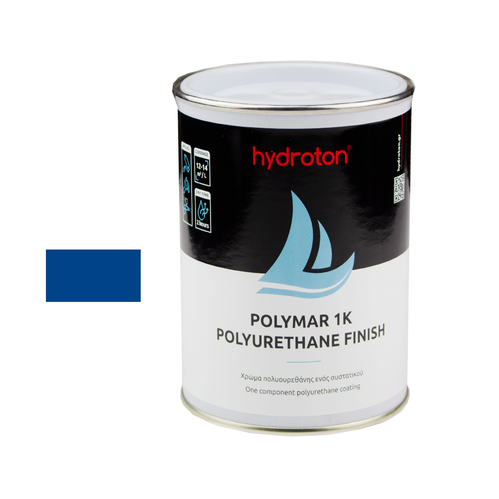 POLYMAR 1K POLYURETHANE FINISH ΧΡΩΜΑ ΠΟΛΥΟΥΡΕΘΑΝΗΣ ΜΠΛΕ RAL-5005 0,75lt ΓΥΑΛΙΣΤΕΡΟ