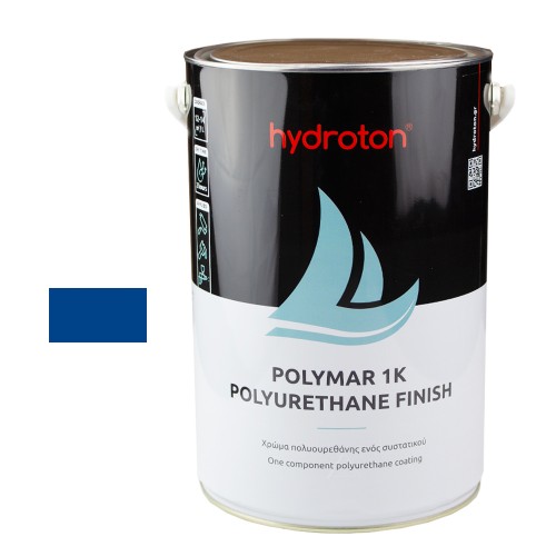 POLYMAR 1K POLYURETHANE FINISH ΧΡΩΜΑ ΠΟΛΥΟΥΡΕΘΑΝΗΣ ΜΠΛΕ RAL-5005 5lt ΓΥΑΛΙΣΤΕΡΟ