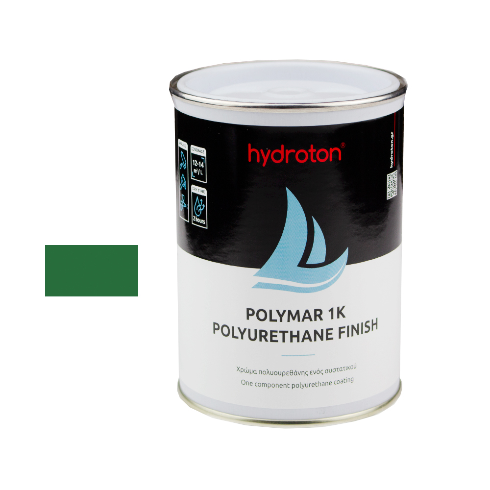 POLYMAR 1K POLYURETHANE FINISH ΧΡΩΜΑ ΠΟΛΥΟΥΡΕΘΑΝΗΣ ΠΡΑΣΙΝΟ RAL-6001 0,75lt ΓΥΑΛΙΣΤΕΡΟ