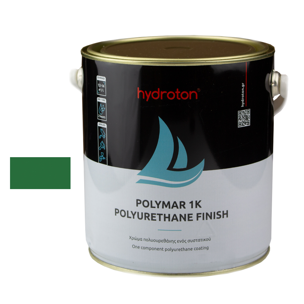 POLYMAR 1K POLYURETHANE FINISH ΧΡΩΜΑ ΠΟΛΥΟΥΡΕΘΑΝΗΣ ΠΡΑΣΙΝΟ RAL-6001 2,5lt ΓΥΑΛΙΣΤΕΡΟ