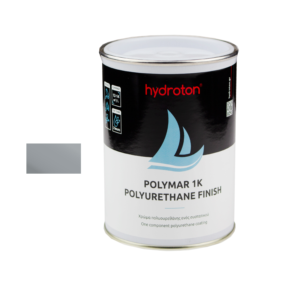 POLYMAR 1K POLYURETHANE FINISH ΧΡΩΜΑ ΠΟΛΥΟΥΡΕΘΑΝΗΣ ΓΚΡΙ RAL-7040 0,75lt ΓΥΑΛΙΣΤΕΡΟ