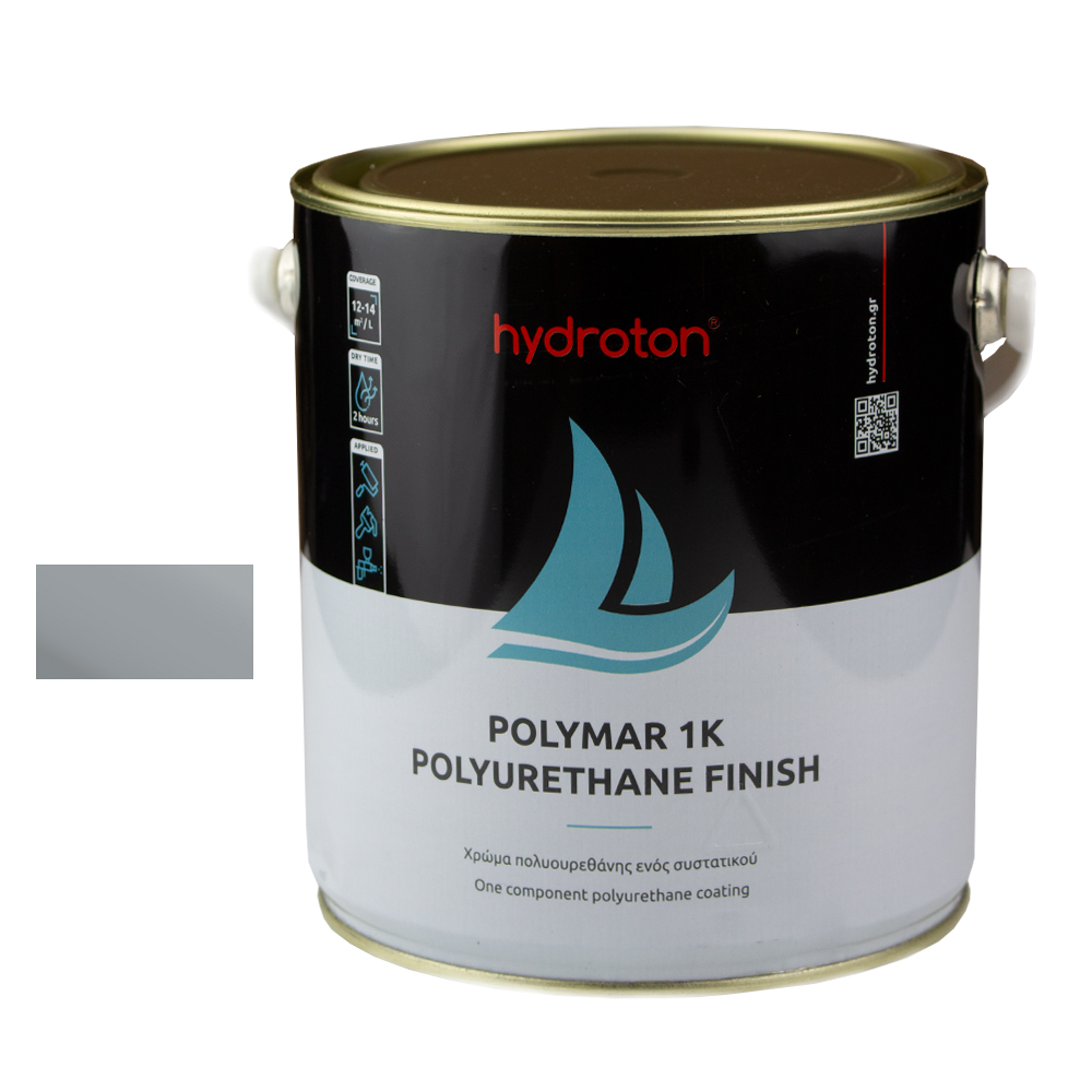 POLYMAR 1K POLYURETHANE FINISH ΧΡΩΜΑ ΠΟΛΥΟΥΡΕΘΑΝΗΣ ΓΚΡΙ RAL-7040 2,5lt ΓΥΑΛΙΣΤΕΡΟ