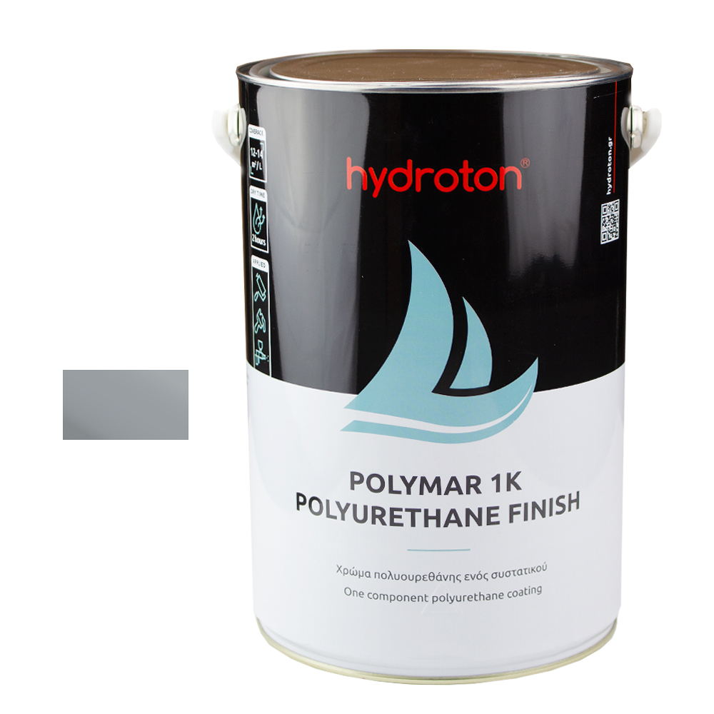 POLYMAR 1K POLYURETHANE FINISH ΧΡΩΜΑ ΠΟΛΥΟΥΡΕΘΑΝΗΣ ΓΚΡΙ RAL-7040 5lt ΓΥΑΛΙΣΤΕΡΟ