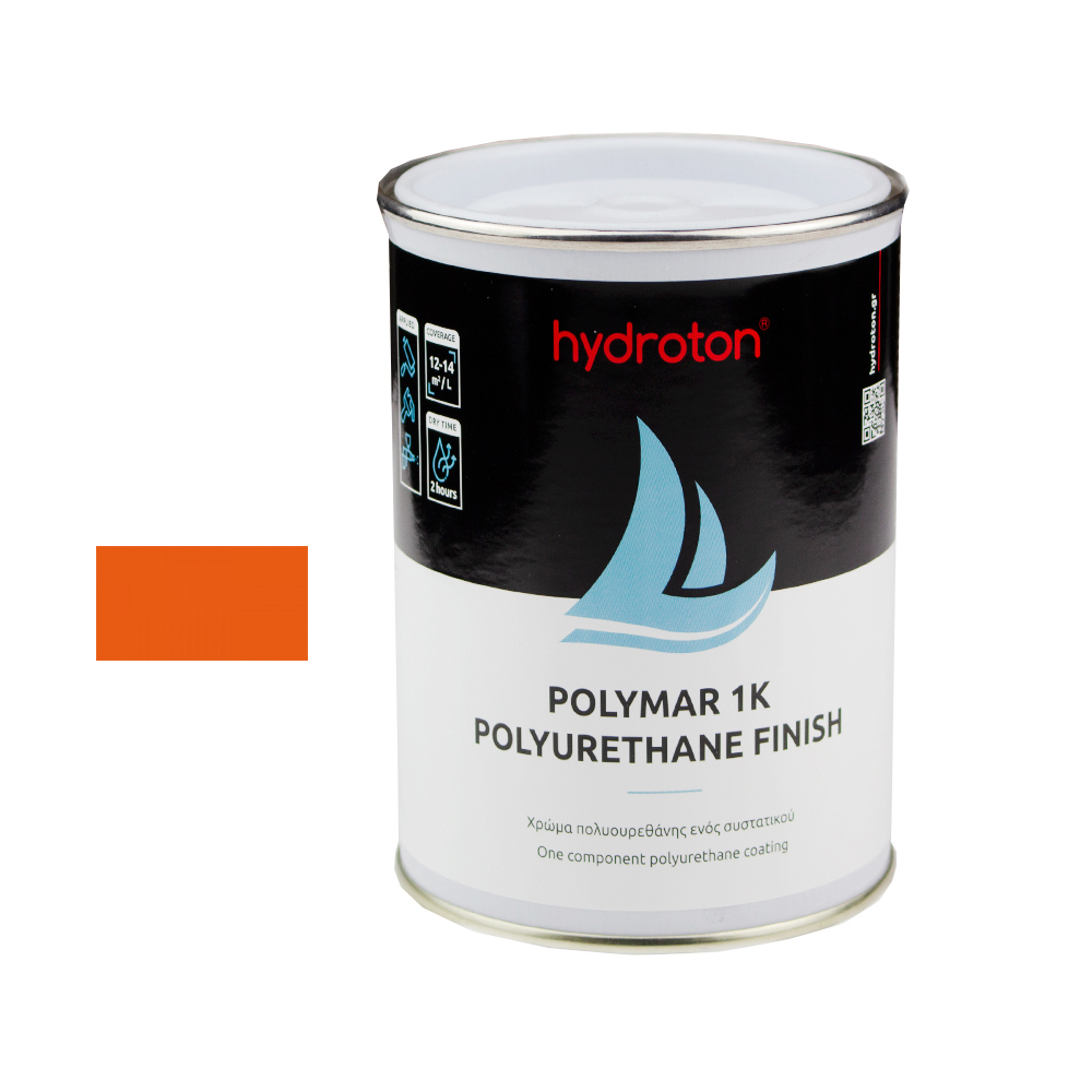 POLYMAR 1K POLYURETHANE FINISH ΧΡΩΜΑ ΠΟΛΥΟΥΡΕΘΑΝΗΣ ΠΟΡΤΟΚΑΛΙ RAL-2004 0,75lt ΓΥΑΛΙΣΤΕΡΟ