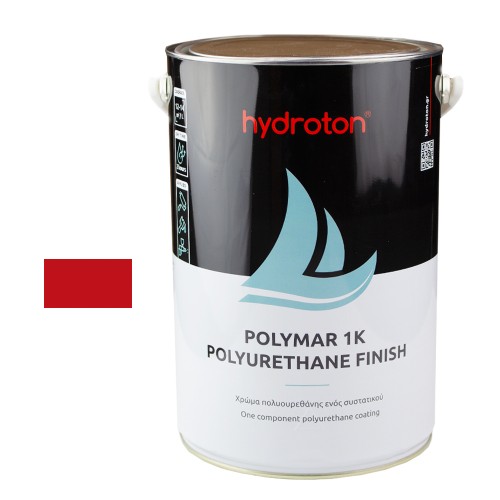 POLYMAR 1K POLYURETHANE FINISH ΧΡΩΜΑ ΠΟΛΥΟΥΡΕΘΑΝΗΣ ΚΟΚΚΙΝΟ RAL-3020 5lt ΓΥΑΛΙΣΤΕΡΟ