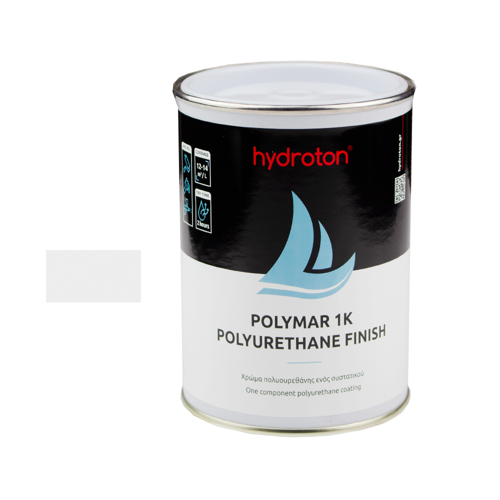 POLYMAR 1K POLYURETHANE FINISH ΧΡΩΜΑ ΠΟΛΥΟΥΡΕΘΑΝΗΣ ΛΕΥΚΟ RAL-9003 0,75lt ΓΥΑΛΙΣΤΕΡΟ