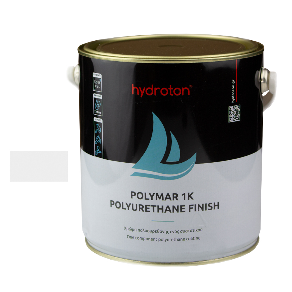 POLYMAR 1K POLYURETHANE FINISH ΧΡΩΜΑ ΠΟΛΥΟΥΡΕΘΑΝΗΣ ΛΕΥΚΟ RAL-9003 2,5lt ΓΥΑΛΙΣΤΕΡΟ