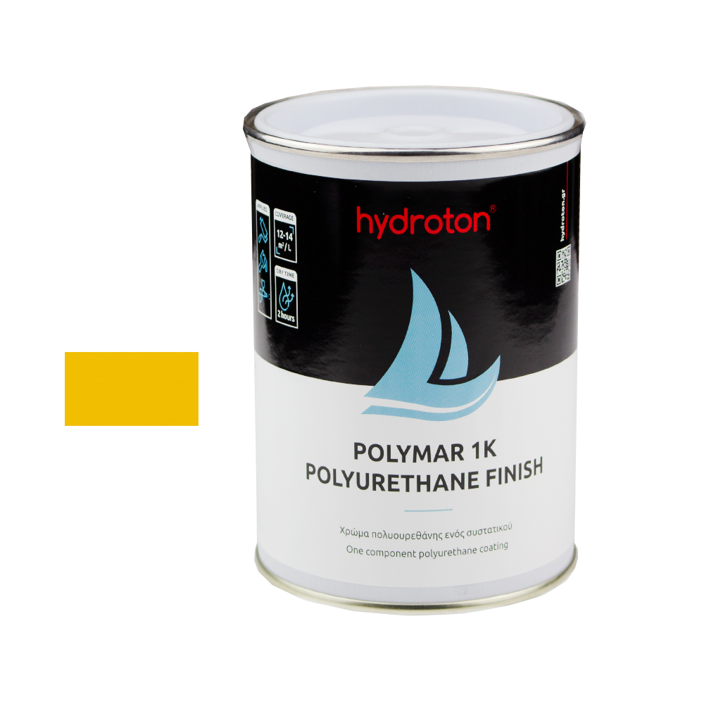 POLYMAR 1K POLYURETHANE FINISH ΧΡΩΜΑ ΠΟΛΥΟΥΡΕΘΑΝΗΣ ΚΙΤΡΙΝΟ RAL-1023 0,75lt ΓΥΑΛΙΣΤΕΡΟ