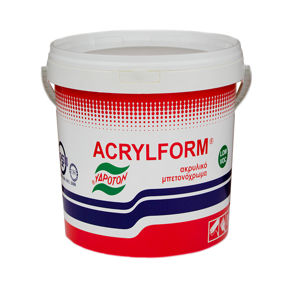 ACRYLFORM ACRYLIC EMULSION PAINT ΤΣΙΜΕΝΤΟΧΡΩΜΑ ΛΕΥΚΟ 3lt