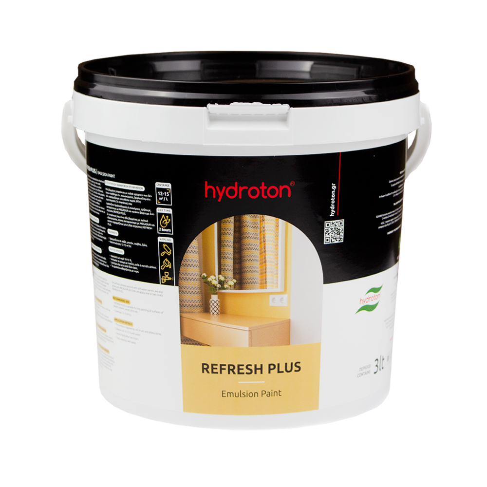 REFRESH PLUS ΠΛΑΣΤΙΚΟ ΧΡΩΜΑ ΛΕΥΚΟ ΓΙΑ ΕΣΩΤΕΡΙΚΗ ΧΡΗΣΗ 3lt