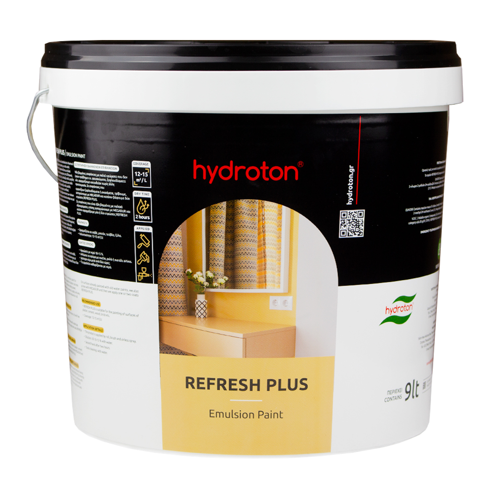 REFRESH PLUS ΠΛΑΣΤΙΚΟ ΧΡΩΜΑ ΛΕΥΚΟ ΓΙΑ ΕΣΩΤΕΡΙΚΗ ΧΡΗΣΗ 9lt
